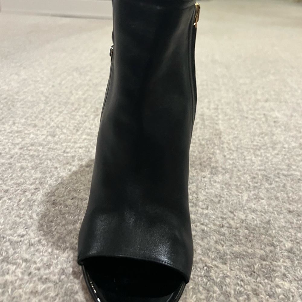 Ferragamo Open Toe Bootie With Back Chain Detail. - image 2